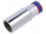 Socket; 12-angles,socket spanner; 20mm; 1/2"; long KING TONY