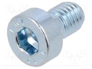 Screw; M5x8; 0.8; Head: cheese head; hex key; HEX 4mm; steel; zinc BOSSARD