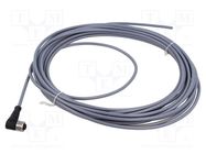 Connection lead; M12; PIN: 5; angled; 10m; plug; 250VAC; 4A; -5÷105°C BALLUFF