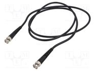 Test lead; BNC plug,both sides; Len: 1.5m; black; Z: 50Ω; RG223/U CAL TEST