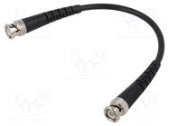 Test lead; BNC plug,both sides; Len: 0.25m; black; Z: 50Ω; RG223/U CAL TEST