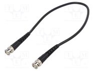 Test lead; BNC plug,both sides; Len: 0.5m; black; Z: 50Ω; RG223/U CAL TEST