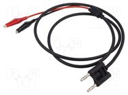 Test lead; 60VDC; 30VAC; 3A; with 4mm axial socket; Len: 1m; black CAL TEST