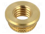 Threaded insert; brass; M8; BN 37905; L: 4.75mm; for plastic TAPPEX