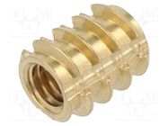 Threaded insert; brass; M6; BN 37879; L: 12mm; FOAMSERT® TAPPEX