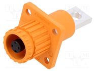 Connector: DC supply; SurLok Plus; male; 8mm; PIN: 1; screw; orange AMPHENOL