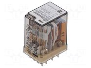 Relay: electromagnetic; 4PDT; 24VAC; Icontacts max: 7A; 7A/250VAC FINDER