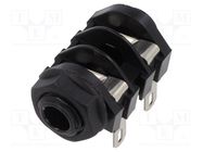 Connector: Jack 6,3mm; socket; female; mono; ways: 2; angled 90° CLIFF