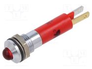 Indicator: LED; prominent; red; 12VDC; 12VAC; Ø8mm; IP67; ØLED: 5mm CML INNOVATIVE TECHNOLOGIES