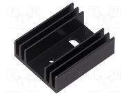 Heatsink: extruded; flat; TO220; black; L: 35mm; W: 29mm; H: 12mm ALUTRONIC