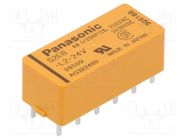 Relay: electromagnetic; DPST-NO + DPST-NC; Ucoil: 24VDC; S; 2.85kΩ PANASONIC