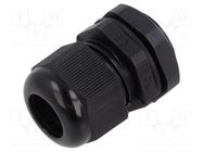 Cable gland; PG16; IP68; polyamide; black PAWBOL