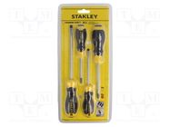 Kit: screwdrivers; Phillips,slot; 4pcs. STANLEY