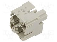 Connector: HDC; contact insert; female; 50V; UL94V-0; Modules: 2 ILME