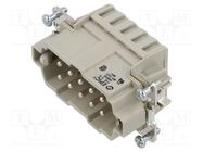 Connector: HDC; contact insert; male; EPIC H-BE; PIN: 10; 10+PE LAPP