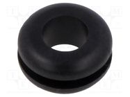 Grommet; Ømount.hole: 8mm; Øhole: 5.5mm; black; 0÷80°C; PVC ESSENTRA