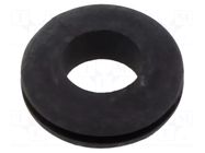 Grommet; Ømount.hole: 9.5mm; Øhole: 7mm; black; -40÷135°C; UL94HB ESSENTRA