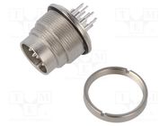 Connector: M16; PIN: 8; IP67; socket; male; 60V; 5A; THT 