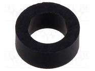 Spacer sleeve; cylindrical; polyamide; L: 4mm; Øout: 10mm; black DREMEC