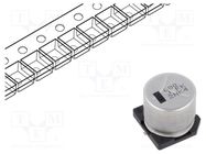 Capacitor: electrolytic; low ESR; SMD; 680uF; 63VDC; Ø18x16.5mm PANASONIC