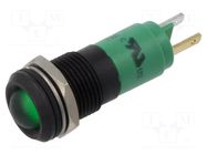 Indicator: LED; green; 12VDC; 12VAC; Ø14mm CML INNOVATIVE TECHNOLOGIES
