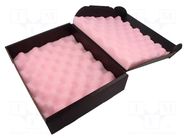 Container: box; with foam lining; ESD; black; cardboards EUROSTAT GROUP
