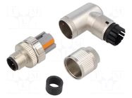 Connector: M12; plug; PIN: 4; male; 60V; angled 90°; push-lock; 4A PHOENIX CONTACT