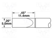 Tip; chisel; 5x12mm; 510°C; for soldering station METCAL