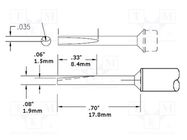 Tip; special; 2mm; 468°C; for soldering station METCAL