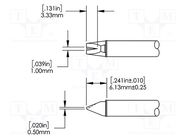 Tip; special; 3.2mm; 413°C; for soldering station METCAL