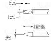 Tip; special; 3.2mm; 357°C; for soldering station METCAL