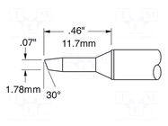 Tip; bevel; 1.8mm; 357°C; for soldering station METCAL