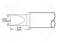 Tip; chisel; 1.8x10mm; 302°C; for soldering station METCAL