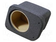 Car loudspeaker enclosure; MDF; black melange; 200mm; Mitsubishi BASSER