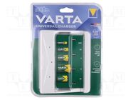 Charger: for rechargeable batteries; Ni-MH; Plug: EU; white VARTA