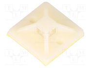 Holder; self-adhesive; polyamide; UL94V-2; natural; L: 19mm Goobay