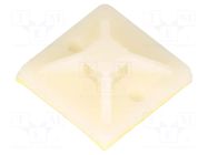 Holder; self-adhesive; polyamide; UL94V-2; natural; L: 19mm GOOBAY
