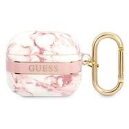 Guess GUA3HCHMAP AirPods 3 cover pink/pink Marble Strap Collection, Guess