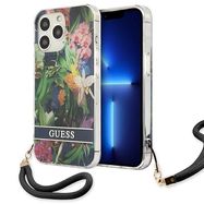 Guess GUHCP13LHFLSB iPhone 13 Pro / 13 6.1&quot; blue/blue hardcase Flower Strap, Guess