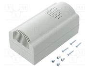 Enclosure: for alarms; X: 85mm; Y: 85mm; Z: 35.5mm; ABS; grey 