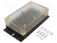 Enclosure: multipurpose; X: 106mm; Y: 208mm; Z: 56mm; ABS; black SUPERTRONIC