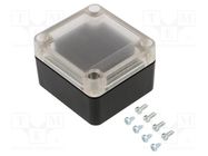 Enclosure: multipurpose; X: 60mm; Y: 64mm; Z: 41mm; ABS; black SUPERTRONIC