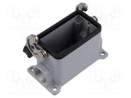 Enclosure: for HDC connectors; C-TYPE; size 57.27; Gland holes: 1 ILME