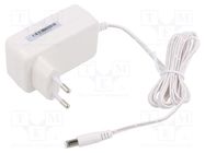 Power supply: switching; mains,plug; 12VDC; 1.5A; 18W; Plug: EU POS