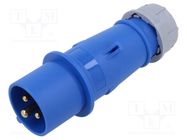 Connector: AC supply; plug; male; 16A; IEC 60309; IP44; PIN: 3; 230V TAIZHOU BAOLUDA ELECTRIC