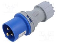 Connector: AC supply; plug; male; 16A; IEC 60309; IP44; PIN: 3; 230V TAIZHOU BAOLUDA ELECTRIC