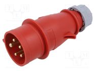 Connector: AC supply; plug; male; 16A; IEC 60309; IP44; PIN: 5; 400V TAIZHOU BAOLUDA ELECTRIC