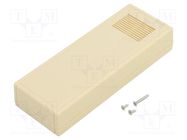 Enclosure: multipurpose; X: 47mm; Y: 127mm; Z: 23mm; ABS; ivory SUPERTRONIC