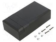 Enclosure: multipurpose; X: 67mm; Y: 125mm; Z: 40mm; ABS; black SUPERTRONIC