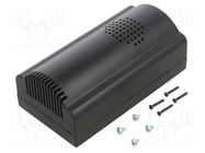 Enclosure: for alarms; X: 125mm; Y: 67mm; Z: 51mm; ABS; black 